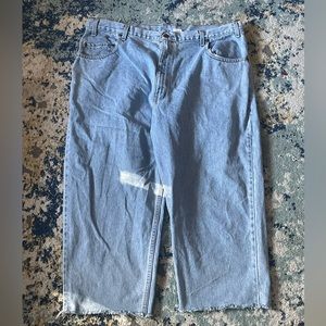 BAGGY Levi's 545 Mens Jeans 44x30 light blue/brown